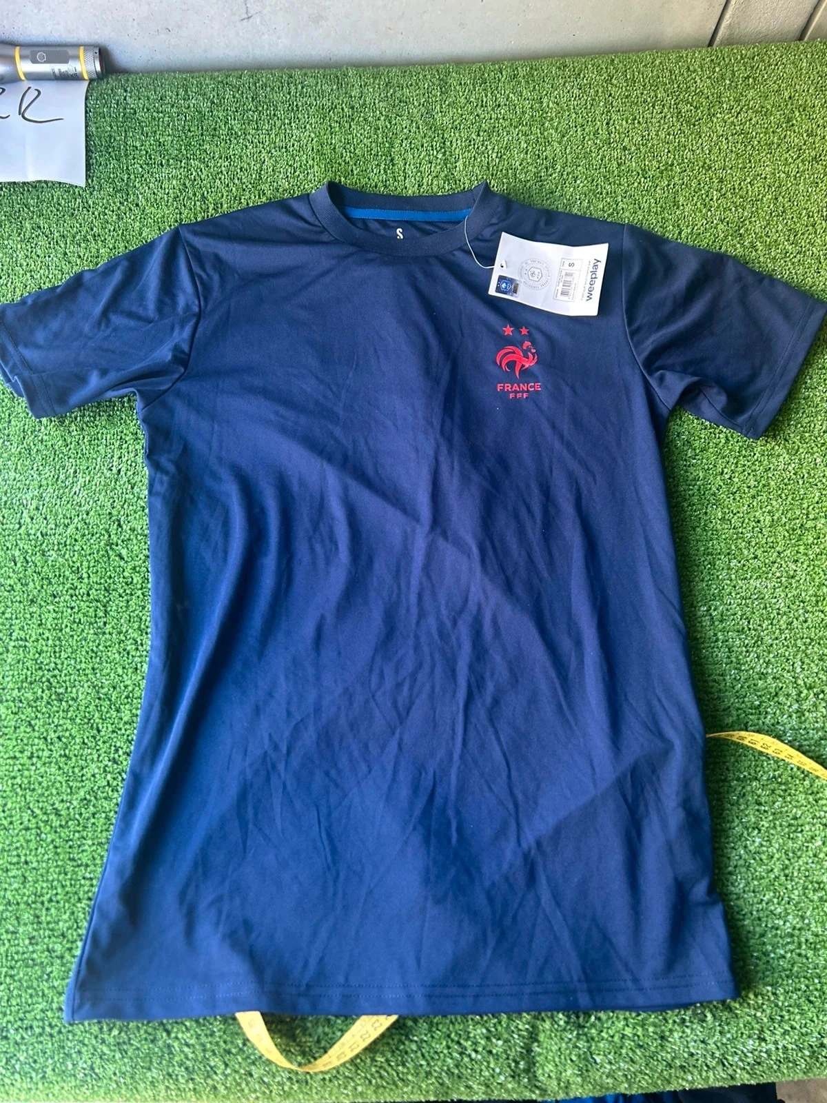 T-shirt bleu marine de la france fff